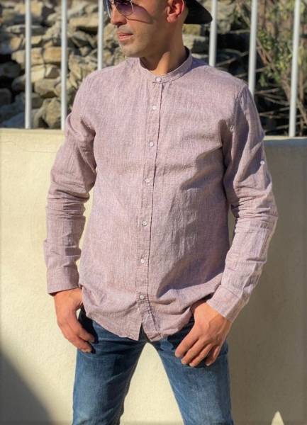 Chemise homme en lin grande taille Loultie 